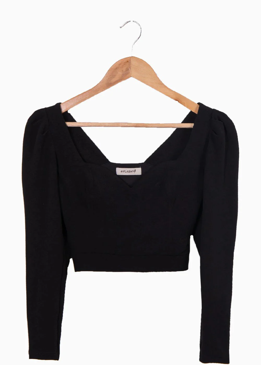 Blusa crop manga larga con escote cuadrado - JIN - Image 8