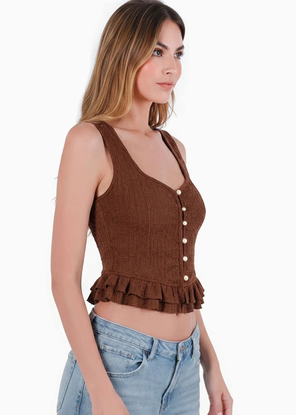 Blusa de botones con boleros - GUANAJUATO.CAFE - Image 4
