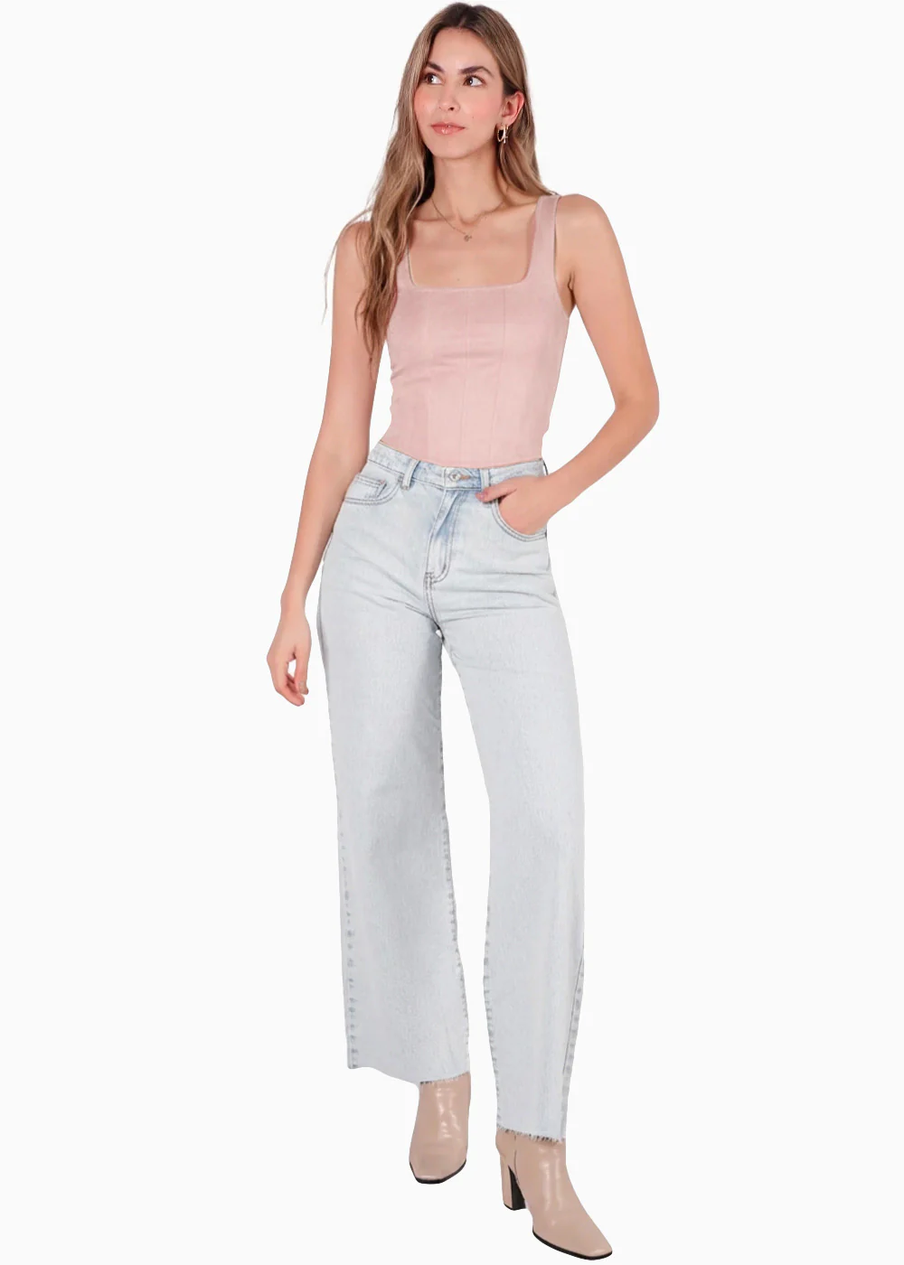 Blusa de tiras con escote cuadrado - TAMARINDO.ROSA - Image 4