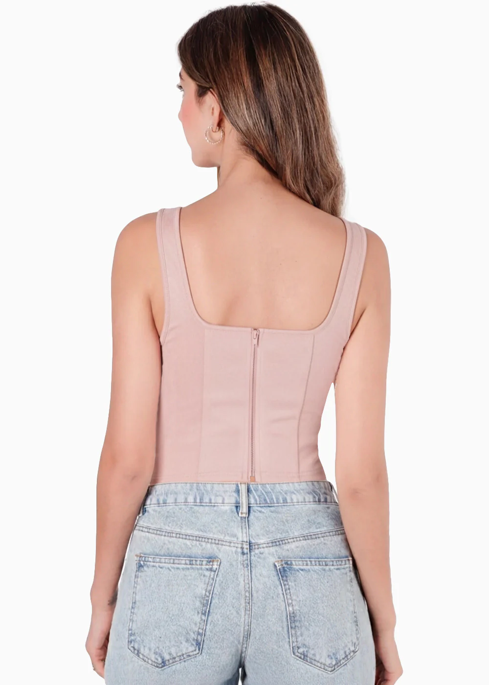 Blusa de tiras con escote cuadrado - TAMARINDO.ROSA - Image 5