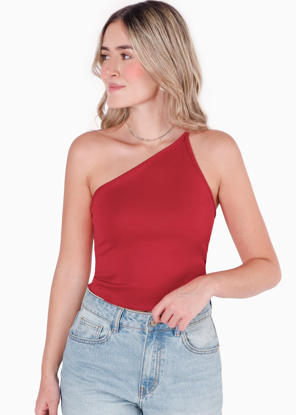 Blusa de un solo hombro con espalda descubierta y anudado - MARCIA - Image 2