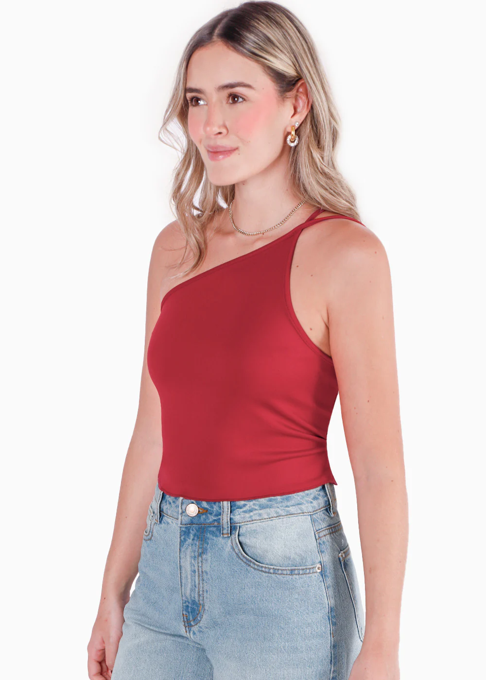 Blusa de un solo hombro con espalda descubierta y anudado - MARCIA - Image 3