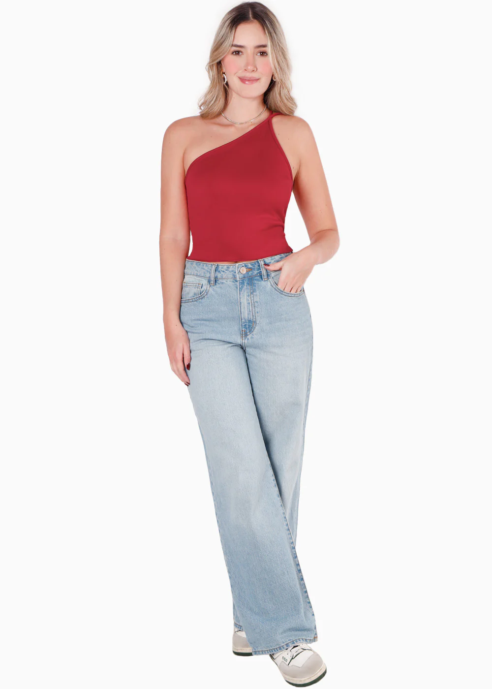 Blusa de un solo hombro con espalda descubierta y anudado - MARCIA - Image 4