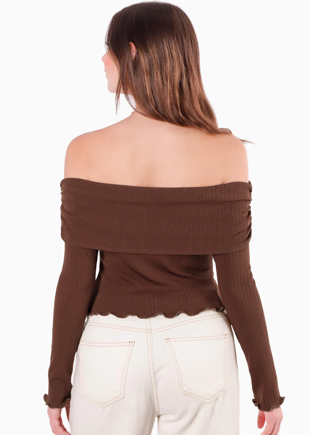 Blusa escote campesino con recogido en fajon - ANTURIO - Image 6