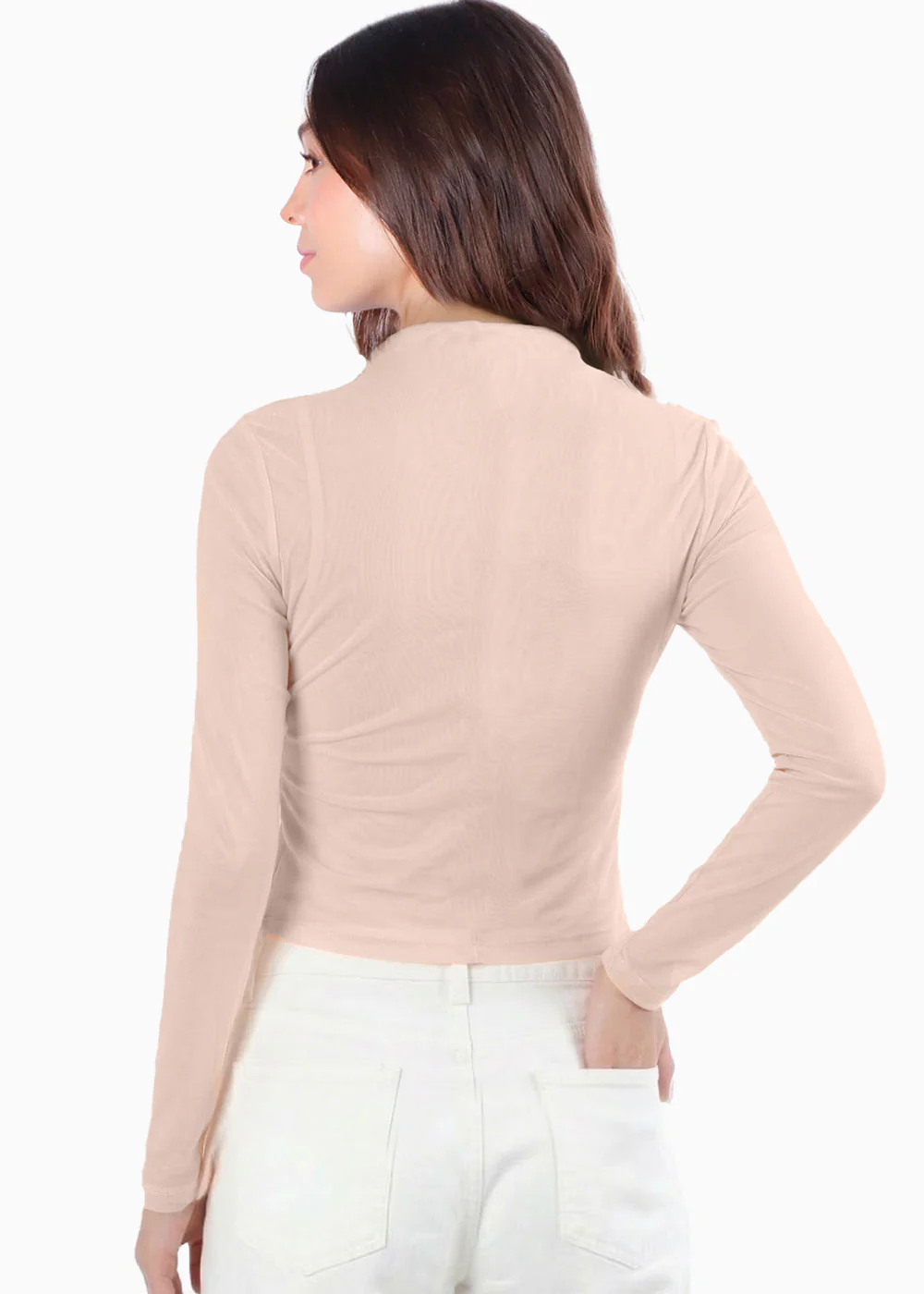 Blusa manga larga con escote sobre el cuello - YUCATAN - Image 4