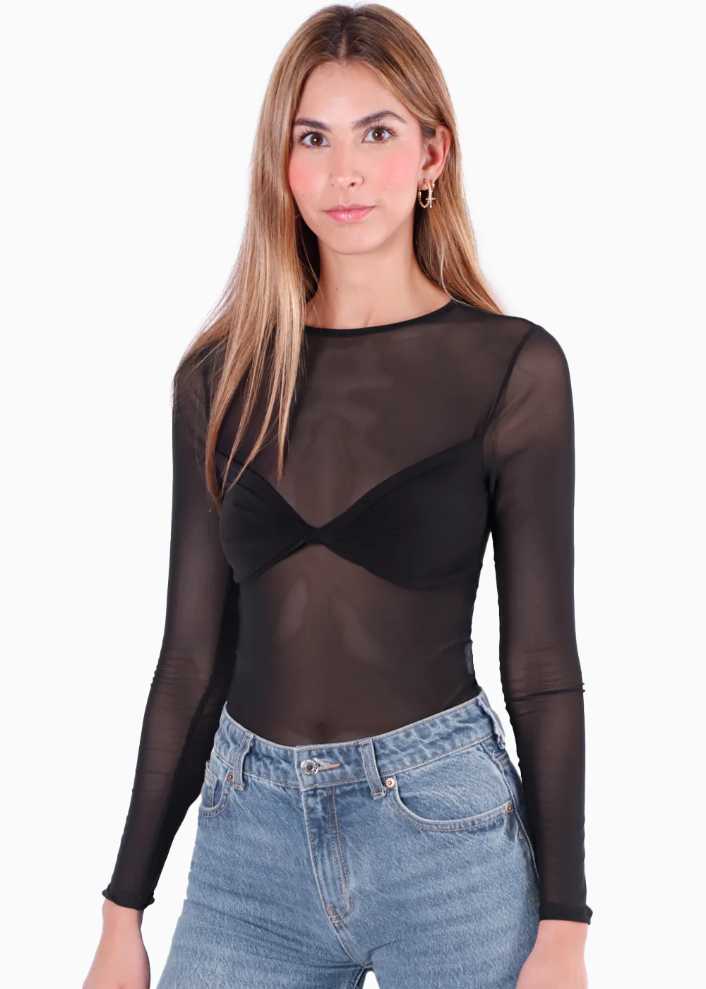 Blusa manga larga con top entorchado - NORALIA - Image 2