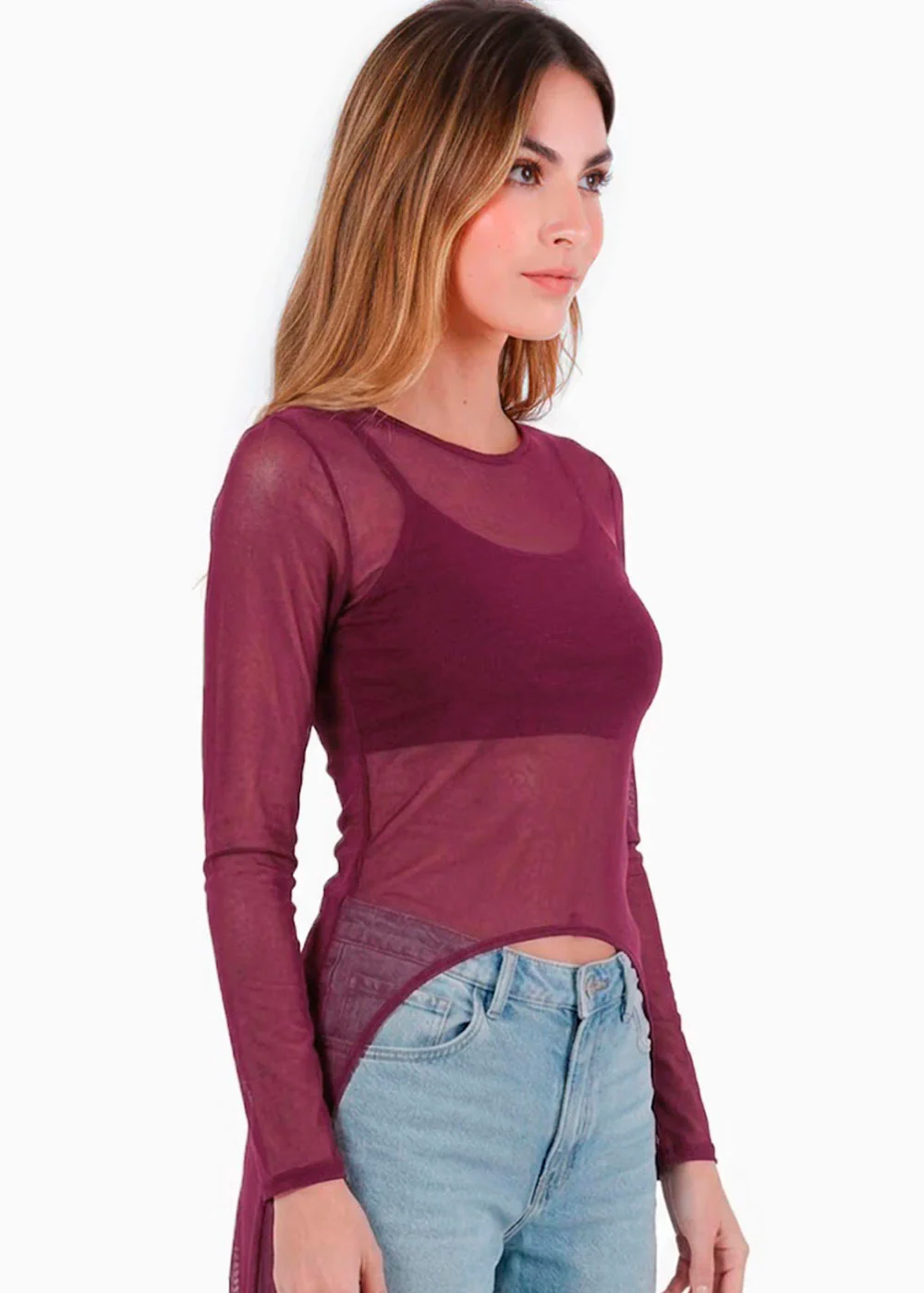 Blusa manga larga con top interno y cola  - ATACAMA - Image 3