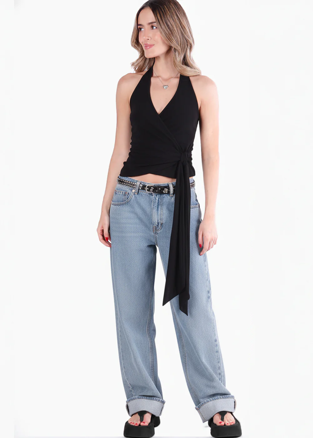 Blusa tipo halter con anudado en frente - MAZATLAN - Image 3