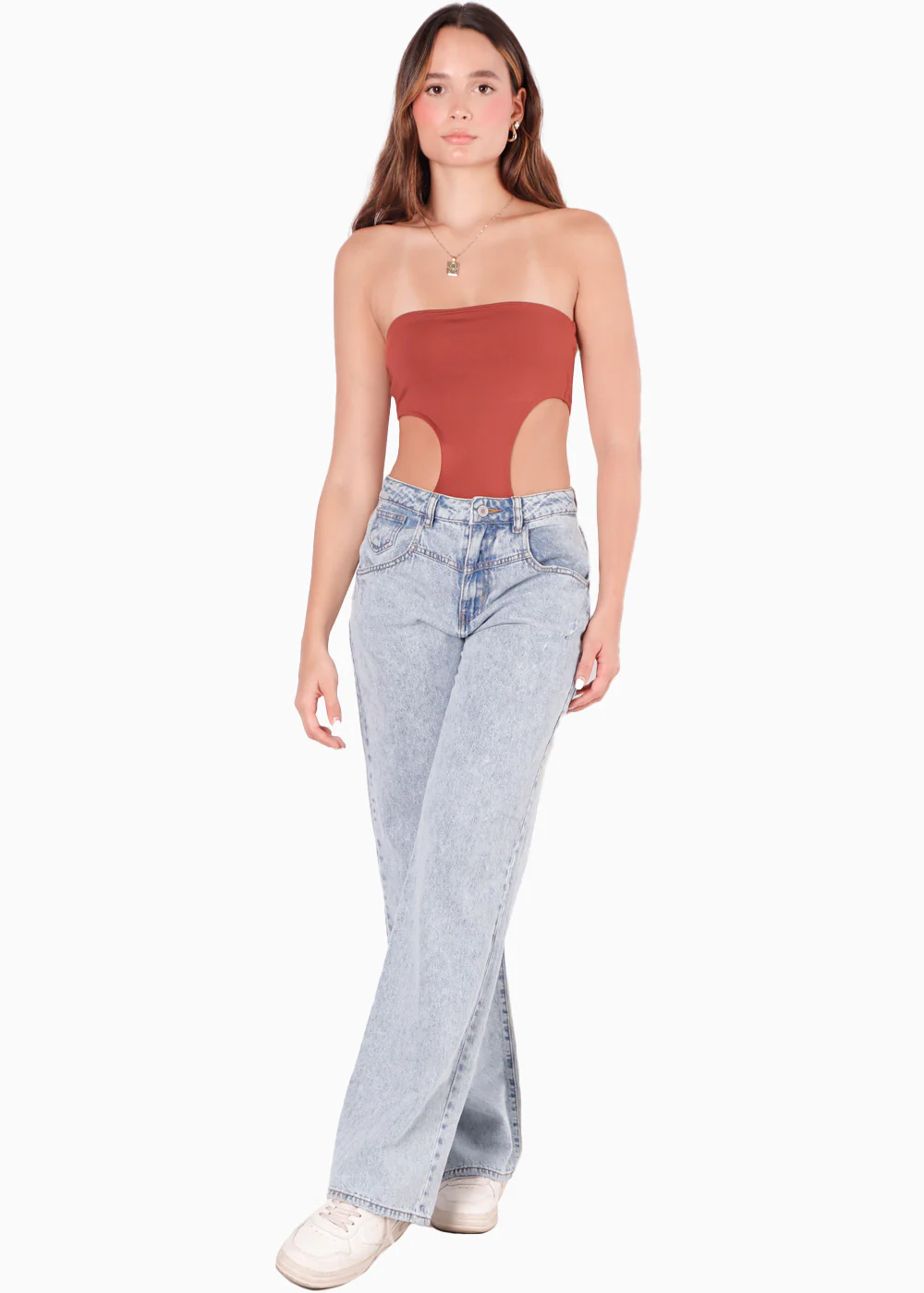 Body strapless con abertura en costados - RIVER - Image 3