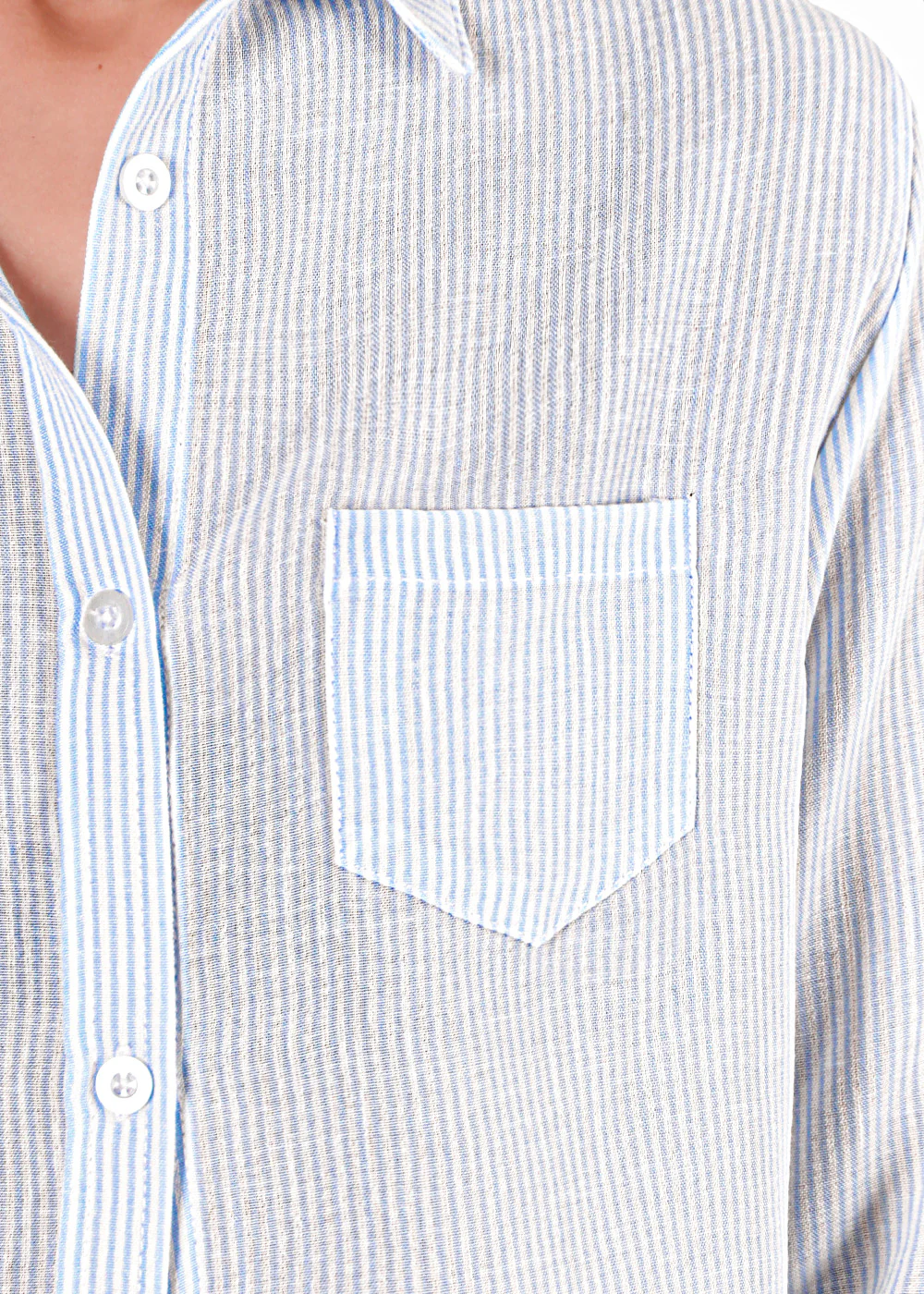 Camisa crop manga larga con botones - KIANA.RAYAS - Image 3