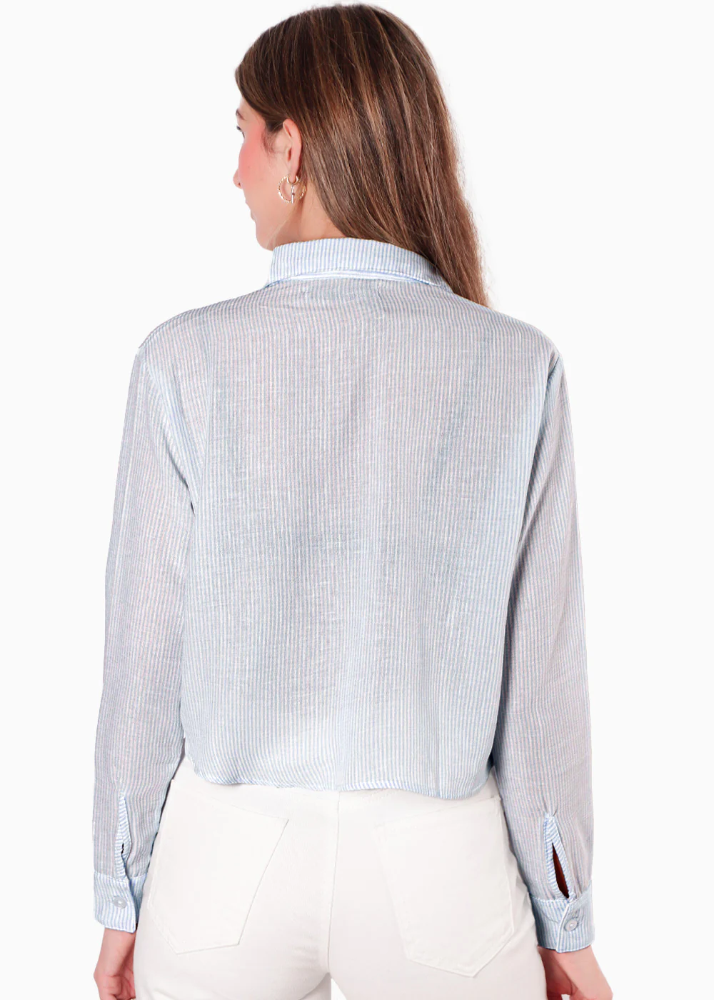Camisa crop manga larga con botones - KIANA.RAYAS - Image 6