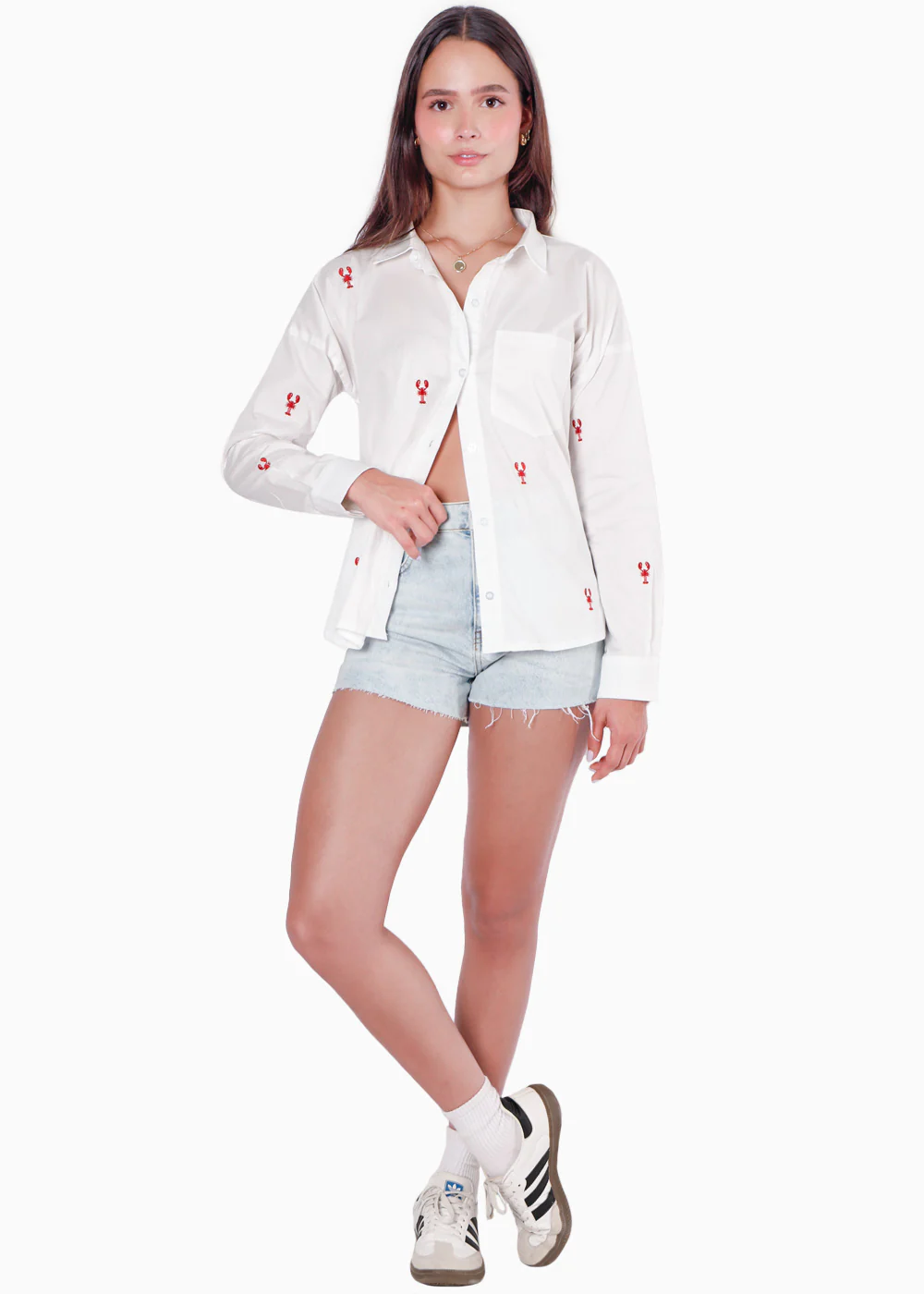 Camisa manga larga oversized con botones y bordado - FELISHA - Image 6