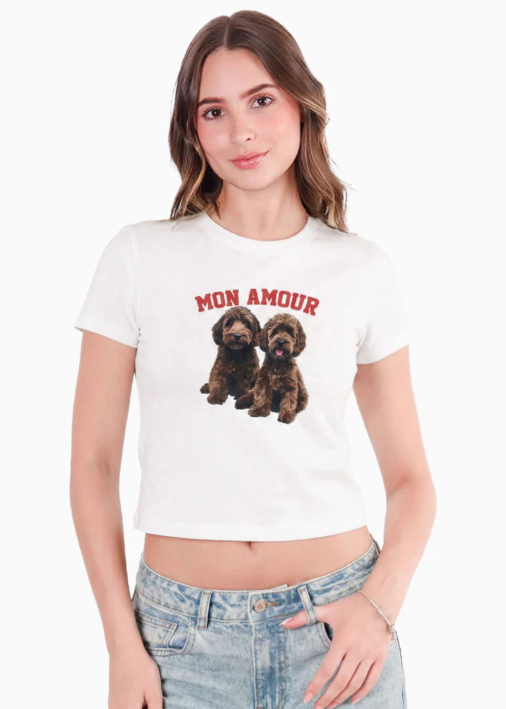 Camiseta baby tee con estampado de perro - SACRAMENTO - Image 5