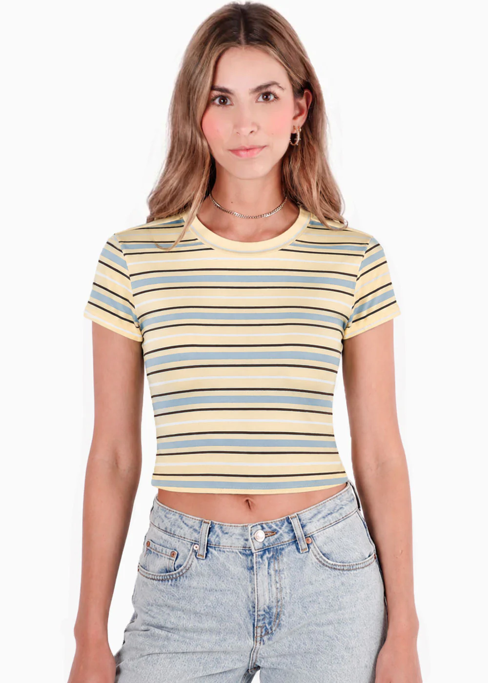 Camiseta baby tee con estampado de rayas - GUATIRE - Image 6