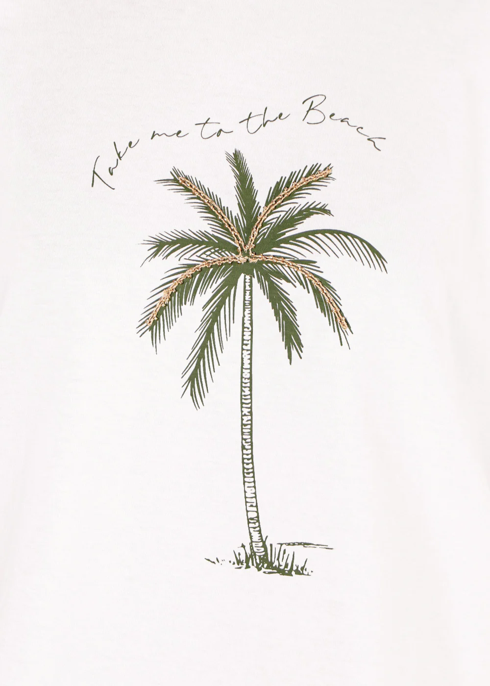 Camiseta básica con estampado de palmera "Joy in summer" - JEMIMA - Image 2