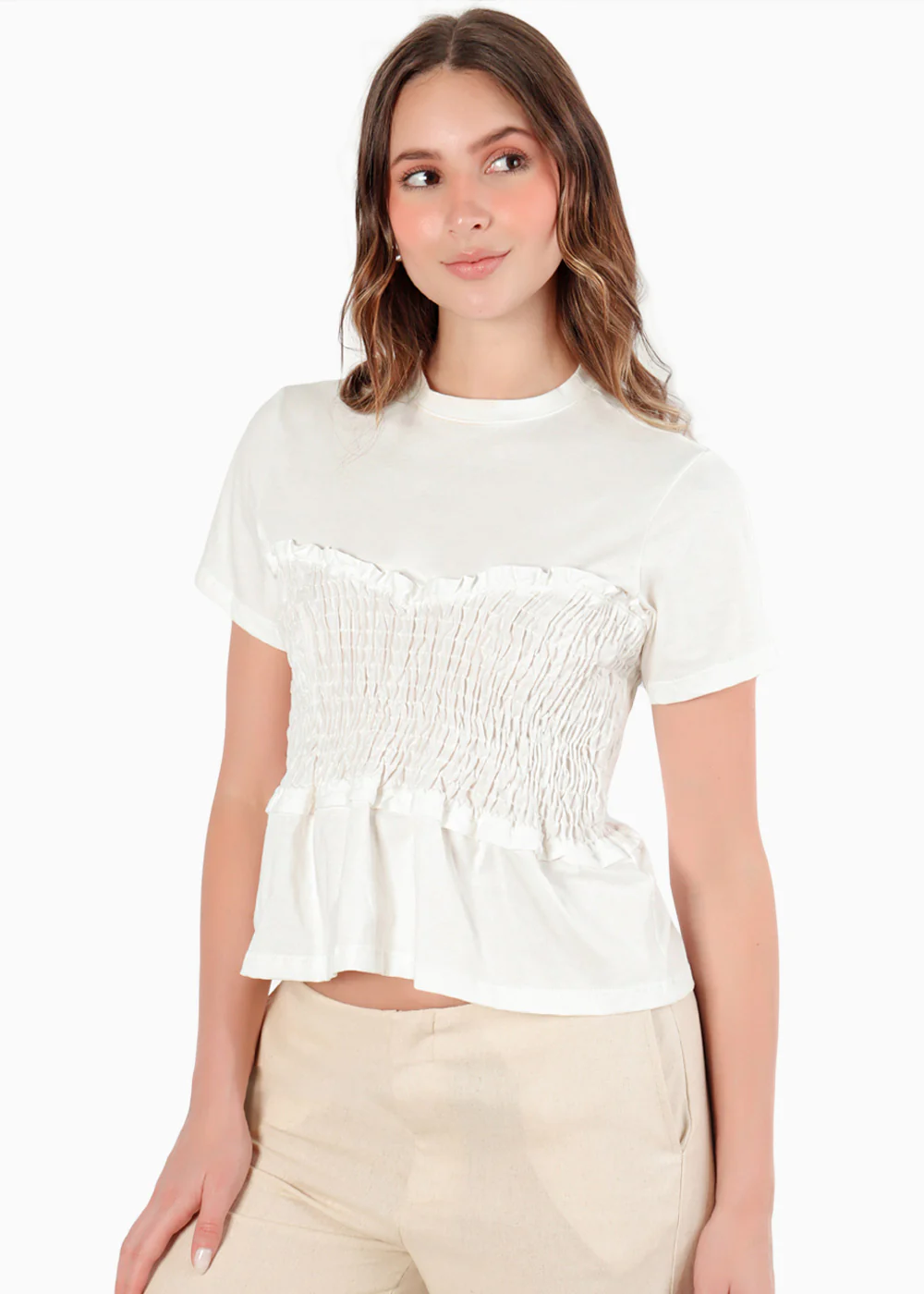 Camiseta con corset nido de abejas - DRACENA - Image 3