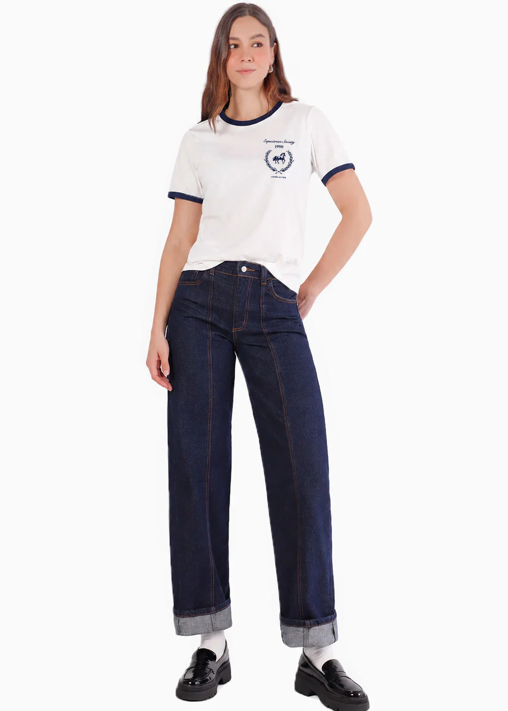 Camiseta estampada con cuello y puños en contraste - SURINAM - Image 3