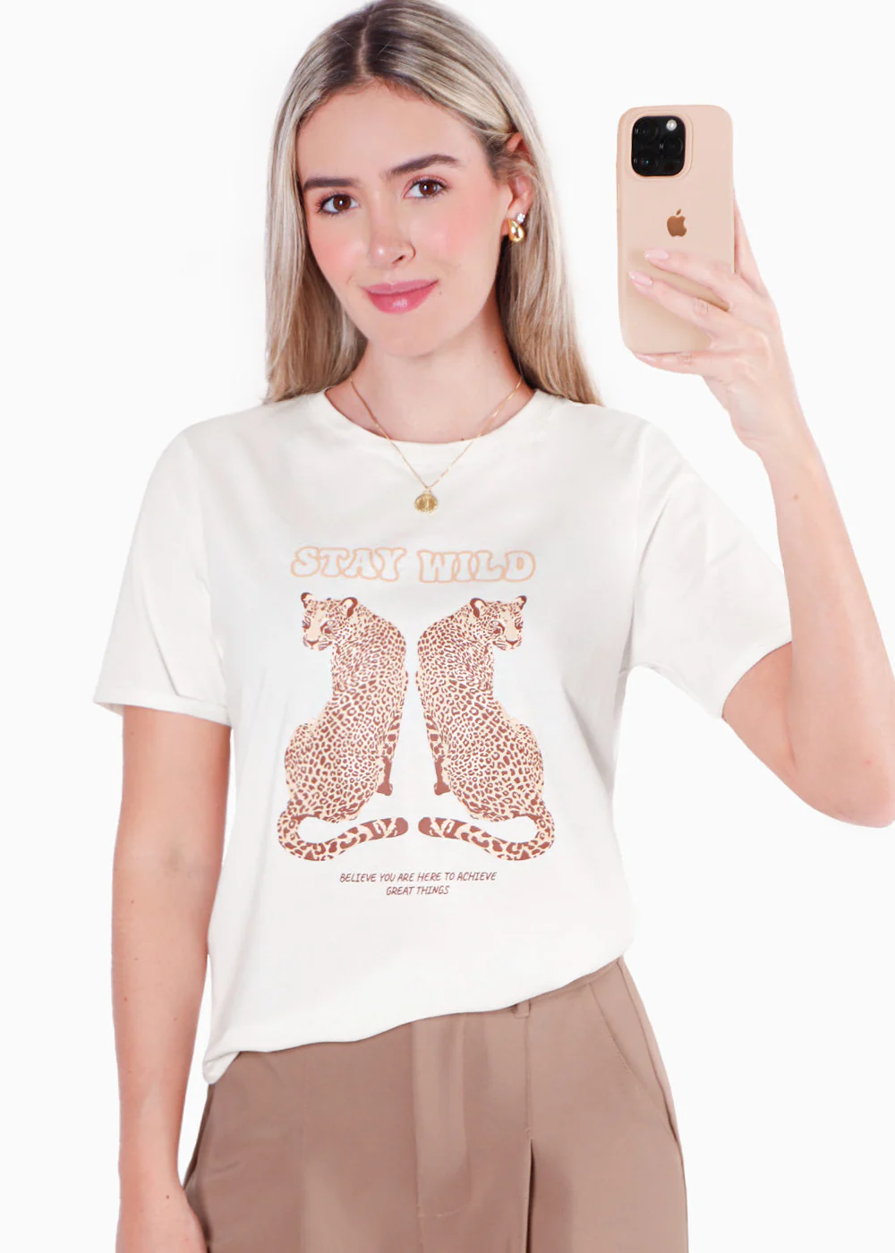 Camiseta estampada "Stay wild" - HELINA - Image 5