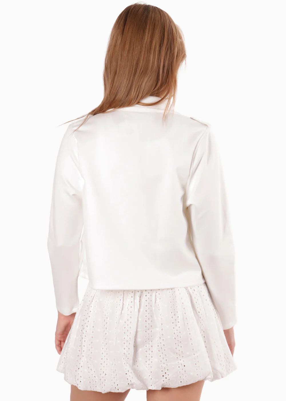 Chaqueta biker tipo gamuza - CANELA - Image 4