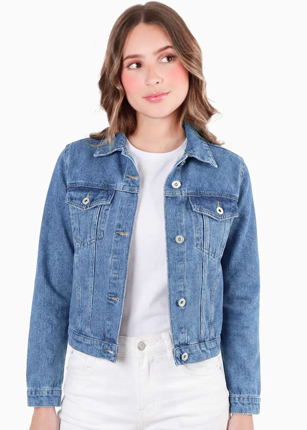Chaqueta denim con bolsillos en frente - GALENA - Image 3