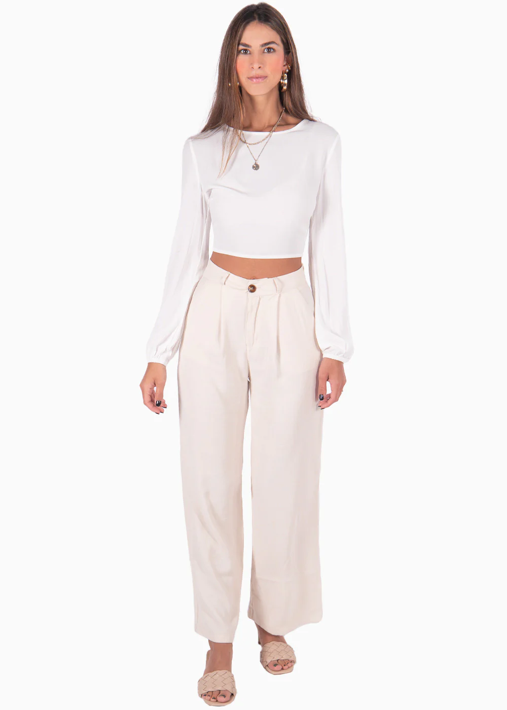Crop top con cuello alto y espalda descubierta - JANET - Image 3
