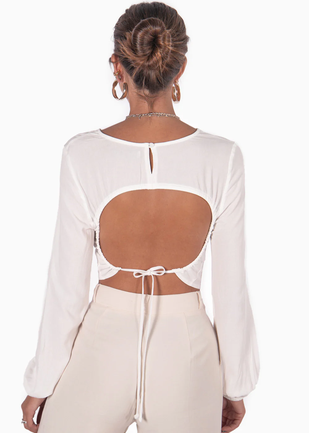 Crop top con cuello alto y espalda descubierta - JANET - Image 6