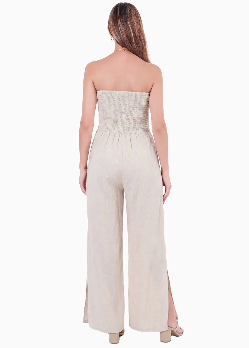 Enterizo de pantalón tipo lino strapless - ALAMO - Image 4