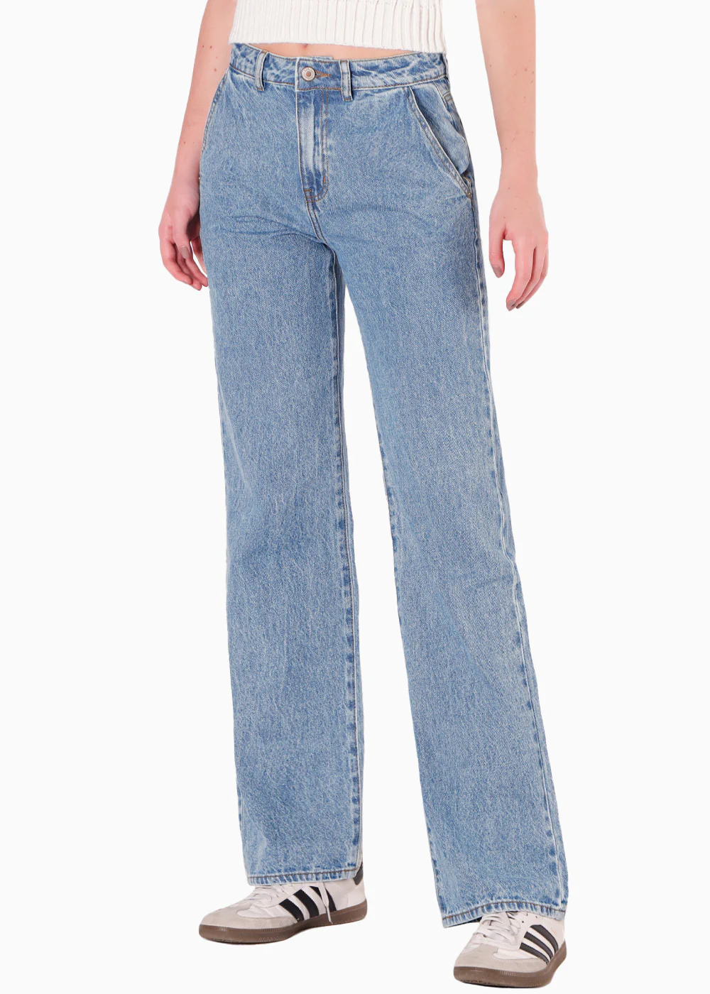 Jean Semi wide leg tiro medio - YVELINE - Image 2