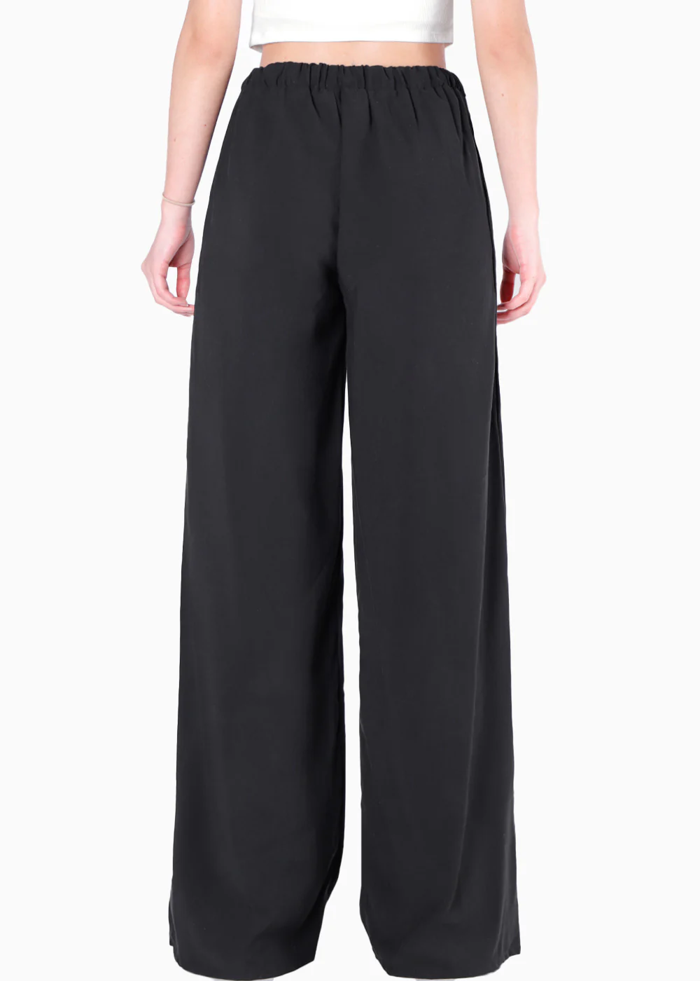 Pantalón wide leg con elástico en cintura y anudado - ABELLA - Image 3