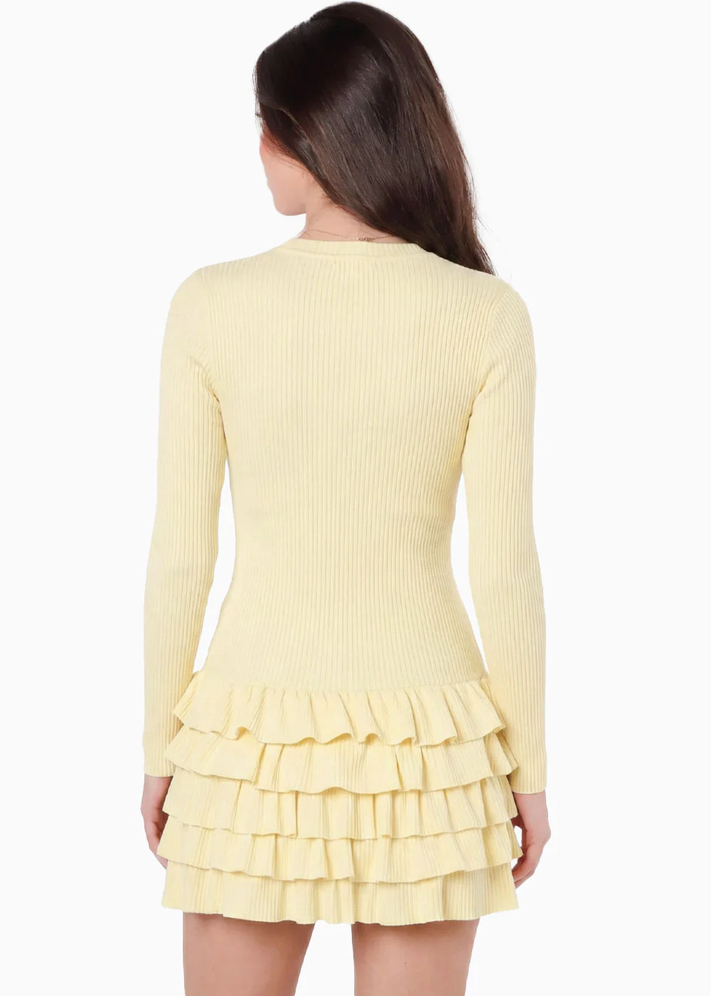 Vestido corto manga larga y falda con boleros - OTOÑO.AMARILLO - Image 4